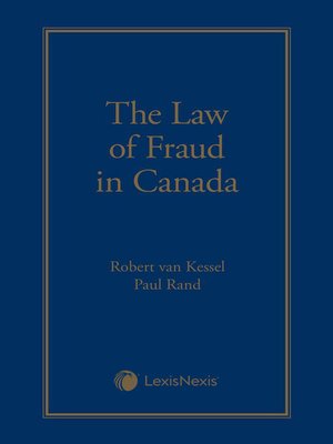 cover image of The Law of Fraud in Canada